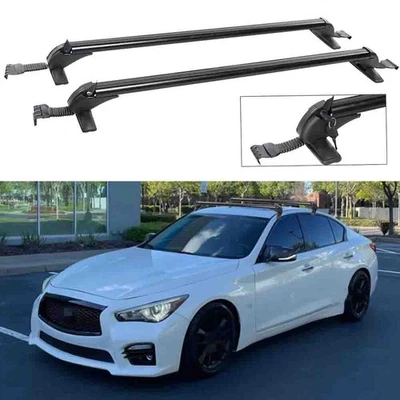 For Infiniti Q40 Q50 Q60 43.3" Roof Rack Cross Bars Luggage Carrier W/Lock Alu Foto 1 de 4