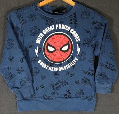 Marvel The Amazing Spider-man Sweater Kids Size S With Great Power #2 - Image 1 of 4