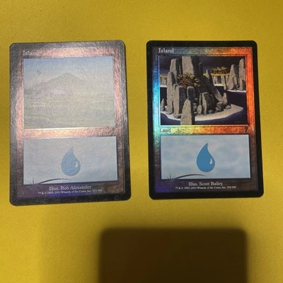 Island Mana Magic The Gathering 7th Edition Foil. Light Play - Image 1 of 4