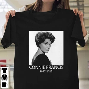Lo último Camiseta Connie Francis Talla S-5XL NEGRA Algodón Manga Corta SG2254 - Imagen 1 de 3