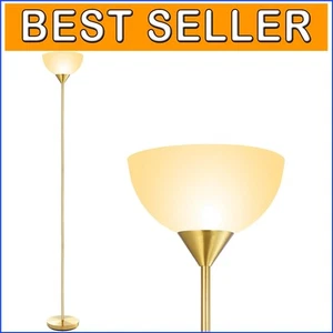 Stylish Gold LED Floor Lamp - 12W with 2700K Warm White Light for Living Room - Picture 1 of 9