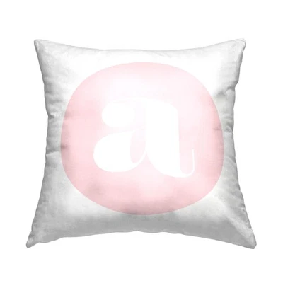 Pink Circle Letter Pillow, 18 x 18, A - Image 1 of 3