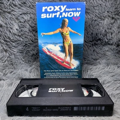 Roxy Learn To Surf, Now Featuring Roxy Girls On VHS Tape 1998 Surfing New Sealed - Image 1 of 4