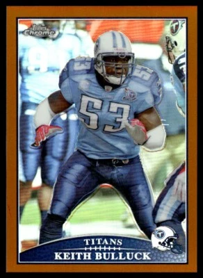 2009 Topps Chrome Copper Refractors Keith Bulluck /649 Tennessee Titans #TC84 - Image 1 of 2