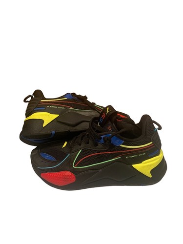 SCARPE CASUAL RUNNING UOMO ORIGINALI PUMA RS X IPNOTICHE NERE ROSSE BLU TAGLIA 5 5C