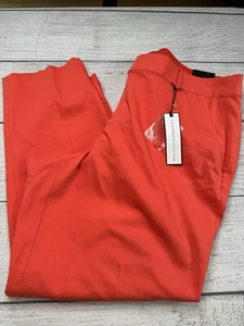 Lane Bryant 20 Orange Ankle Dress Pants The Lena Moderately Curvy Stretch New - Picture 1 of 12