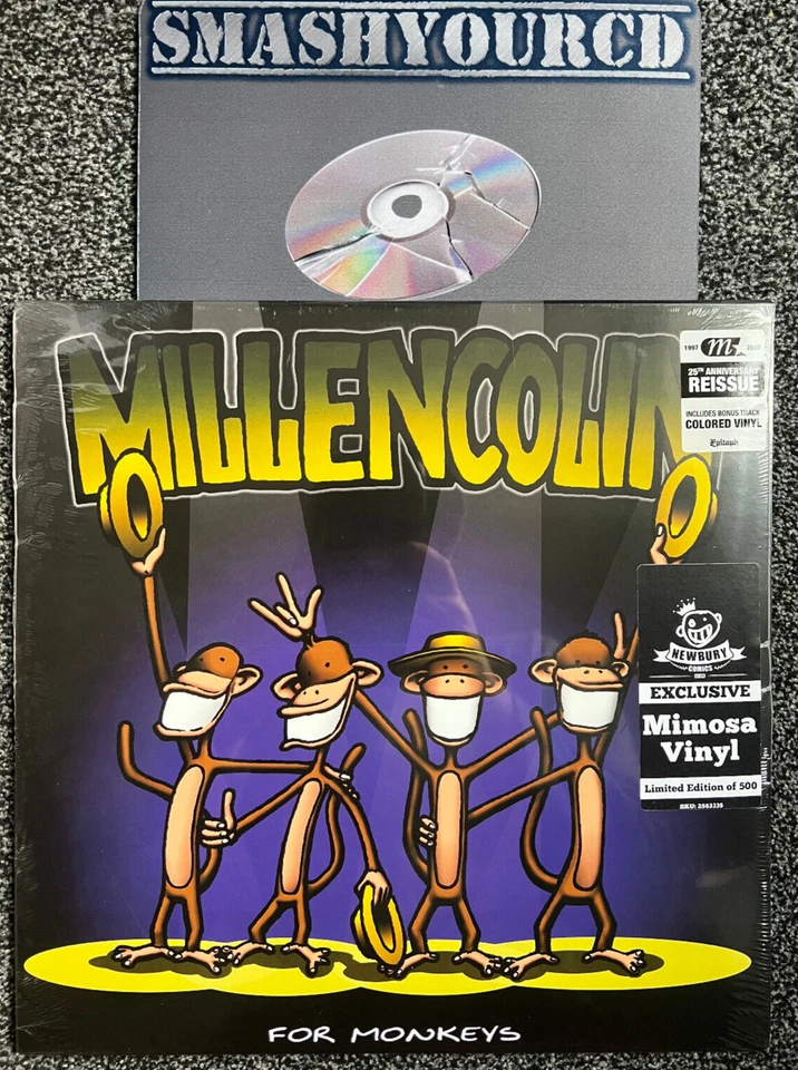 MILLENCOLIN - FOR MONKEYS(LTD EDITION NEWBURY YELLOW & BLACK SMOKE/ONLY 500) - Image 1 of 3