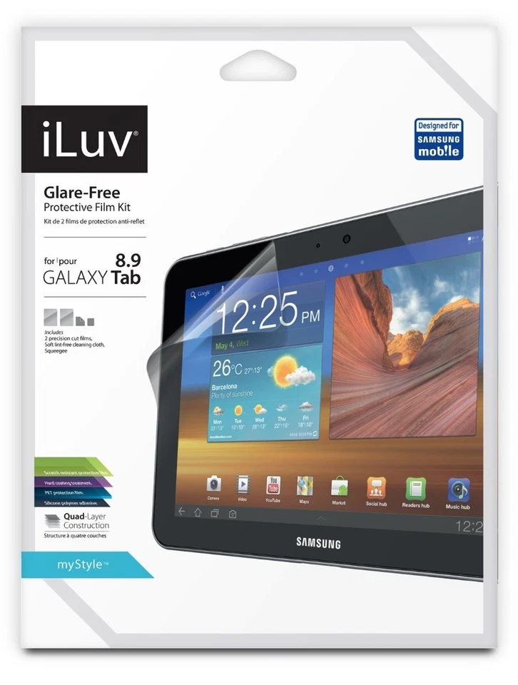 iLuv Samsung Galaxy TAB 8.9" Twin Pack of Screen Protectors - Image 1 of 1