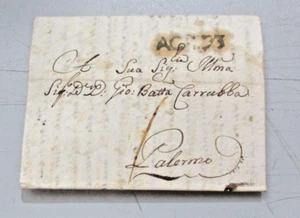 prefilatelia Lettera NOTO 20 MAGGIO 1760 per PALERMO - Imagen 1 de 4