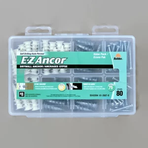 Paquete de valor de anclaje de plástico y zinc autoperforación E-Z ANCOR BX42094 #8 - Imagen 1 de 2