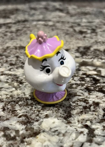 Mrs Potts 1.75" Mini Bobble Head Figure Disney Beauty and the Beast Cake Topper Cover