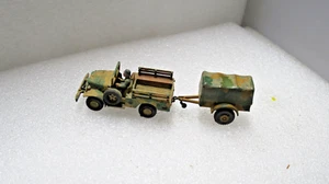 1/87 HO Train Scale Military Roco DBGM Jeep Type with trailer refer photos - Picture 1 of 3