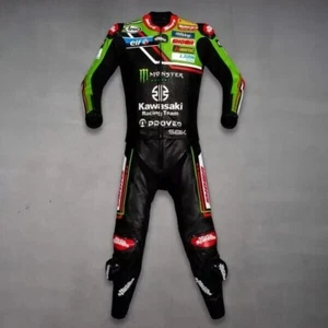 MotoGP Kawasaki Personalizado Motocicleta Carreras Motocicleta Cuero de Vaca Traje de Carrera - Imagen 1 de 9