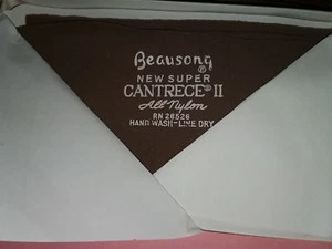 3 Pr Vintage Beausong New Super Cantrece II All Nylon Thigh High Stocking Pecan - Picture 1 of 7