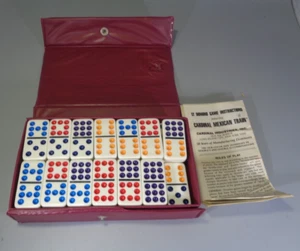 Cardinal Premier Edition Double Nine Jumbo Color Dot Dominoes - Picture 1 of 11