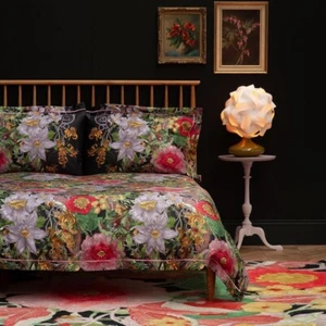 Timorous Beasties Berkeley Blooms Midnight - Raso di cotone 220TC - Foto 1 di 5