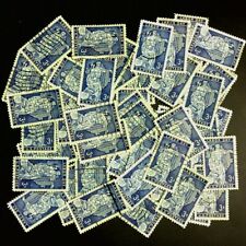 Postage Stamps For Crafting: 1956 3c Labor Day; Blue; 50 Pieces