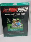 Jet Print Multi-Project Photo Paper Gloss Finish for Ink Jet Printers 20 Sheets