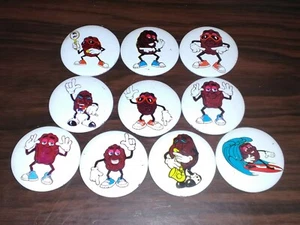 California Raisins Toy Button Pin Bulk Lot of 10 Vintage - Picture 1 of 2