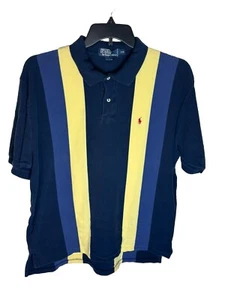 Ralph Lauren Poloshirt BOLD blau breit gestreift POLO Logo Größe XXL - Bild 1 von 8