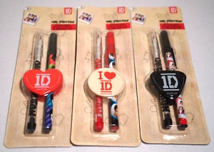 One Direction 1D Sticker Pen Push Pencil Eraser Sets Harry Liam Louis Niall Zayn - Picture 1 of 4