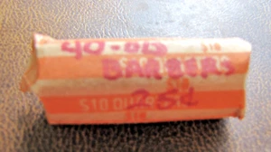 (Roll of 40) NO DATES BARBER Silver Quarter ROLL 25c - Picture 1 of 1