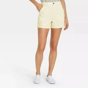 Universal Thread Shorts limettengelb hoher Bund Carpenter Denim Damengröße 6 - Bild 1 von 7
