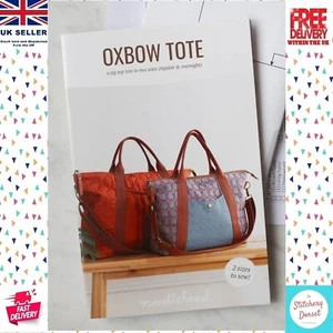 Oxbow Tote Sewing Pattern by Noodlehead. Anna Graham. AG553. Zippered tote bag - Picture 1 of 11