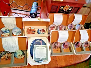 15 Piece Bradford Editions Native Beauty Spirit Feather Mini Plate Collections - Picture 1 of 11