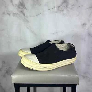 Rick Owens DRKSHDW Slip-On Ramone Boat Shoe Black Size 7US 40EU - Picture 1 of 19