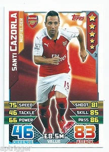 2015 / 2016 EPL Match Attax Base Card (32) Santi CAZORLA Arsenal - Picture 1 of 1
