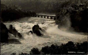 CASCADA motivo postal Waterfall River Falls RHEINFALLS Suiza Suiza 1965 - Imagen 1 de 2