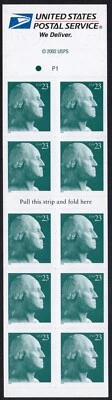 Scott #3619e George Washington Booklet of 10 Stamps - MNH P#P1 - Image 1 of 2