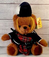 Simply Soft Scottish Bagpipe Teddy Bear Red Plaid Kilt 13 Inches Keel Toys