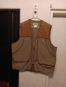 Vtg Game Winner Sportswear Khaki Duck Canvas Bird Hunting Fishing Vest Size XL - Picture 1 of 20