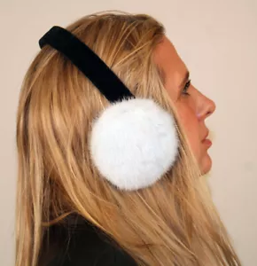 Nuevos manguitos para orejas de piel de visón azul cielo Furs4less - Imagen 1 de 3