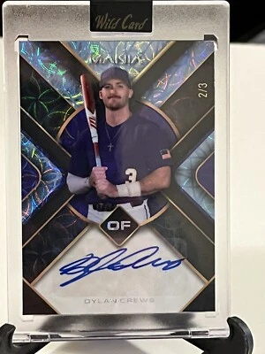2023 Wild Card Auto Mania Dylan Crews AM-TH14 Numbered 2/3 Autographed *sealed - Image 1 of 4