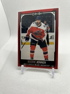 2021-22 OPC O-Pee-Chee Red Border #241 Boone Jenner - Blue Jackets