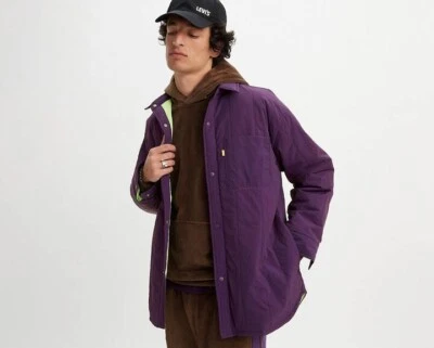 Levi's Gold Tab Men's Nylon Jackson Worker Overshirt Purple Jacket SZ: XL NWT — 第 1/4 张图片
