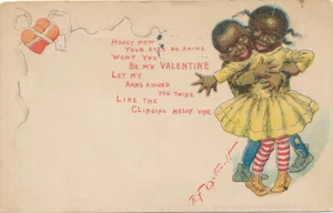 R.F. Outcault * African-American Children Valentines Greetings 1905 - Picture 1 of 2