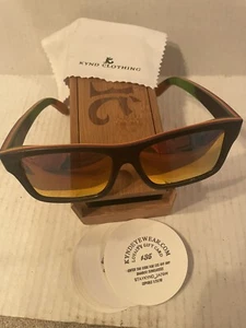 Kynd Clothing Natural Bamboo Wood Polarized Sunglasses Wooden Frame Glasses - Picture 1 of 12