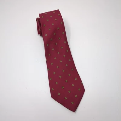 Gravata masculina Fratelli medalhão ouro vermelho 100% seda feita na Itália - Imagem 1 de 4