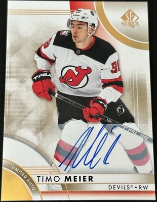 2023-24 SP Authentic TIMO MEIER Limited Gold Auto New Jersey Devils #56 - Image 1 of 2