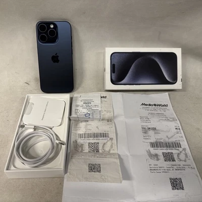 Smartphone Apple iPhone 15 Pro 128GB Titanio Blu 6,1" Italia MTV03QL/A - Immagine 1 di 4