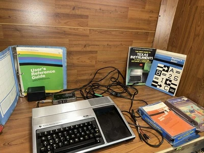 Vintage Texas Instruments TI-99/4A System Kabel Kassetten Handbücher Anleitung Posten - Bild 1 von 4