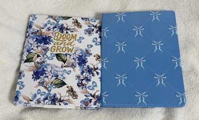 Artist's Loft, Lot of 2 Blue Bows Lined Paper Journal Book with Ribbon Marker - Image 1 of 3
