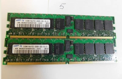 SAMSUNG 512MB 1Rx4 PC2-3200-333- 2 STICKS Foto 1 de 2