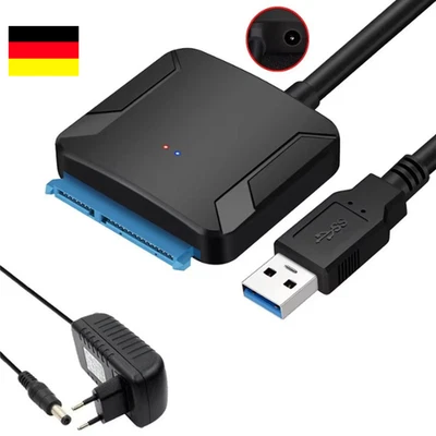 SATA auf zu USB 3.0 Adapter Kabel für 2.5 3.5 Zoll HDD SSD Festplatte Konverter - Bild 1 von 4