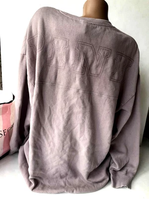 Moletom Victorias Secret rosa hera pulôver de lã bordado lilás claro novo com etiquetas - Imagem 1 de 4