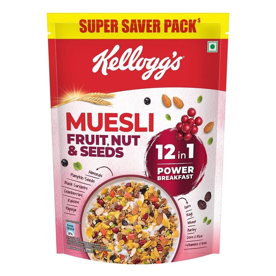 Kellogg's Müsli Frucht Nuss & Samen - 12 in 1 Power Breakfast, 750 g... - Bild 1 von 4